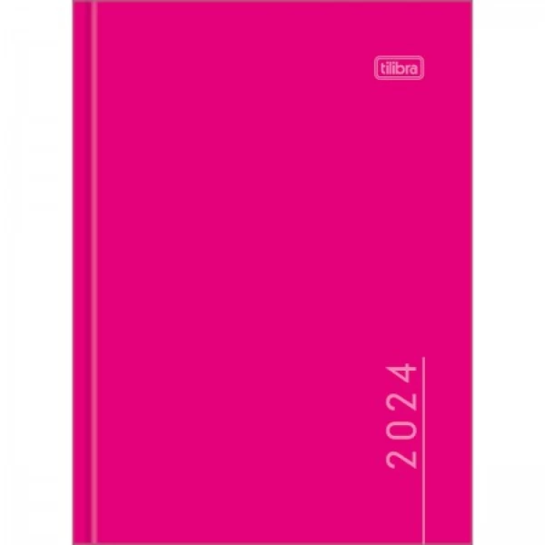 Agenda Costurada Diária 123 X 166 Cm Pepper Rosa 2024 Tilibra 