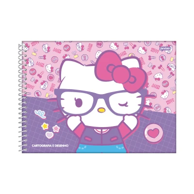 CADERNO DESENHO 80F ESP CD HELLO KITTY JANDAIA