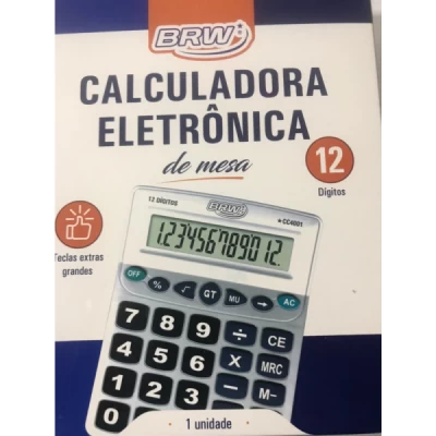 CALCULADORA MESA 12 DIGITOS PILHA 209X160X44MM CC4001 BRW