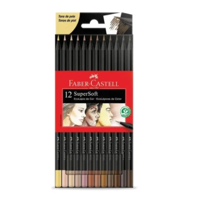 LAPIS DE COR C/12 SUPERSOFT PELE 120712SOFTTP FABER-CASTELL