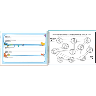 CADERNO ESPIRAL CAPA DURA MEIA PAUTA SAPECA MASCULINO 40 FOLHAS - Tilibra