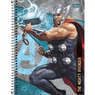 CADERNO ESPIRAL CAPA DURA UNIVERSITÁRIO 1 MATÉRIA AVENGERS 80 FOLHAS