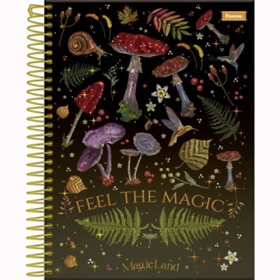 Caderno Capa Dura College Magic Land - Foroni