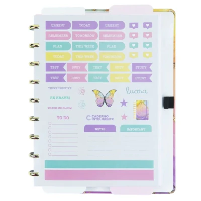 CADERNO INTELIGENTE MEDIO BY LUARA AURORA 80FLS UNIDADE CIMD3142