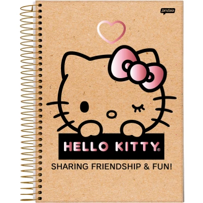 CADERNO 10MT ESP CD 160F UNIV HELLO KITTY KRAFT JANDAIA