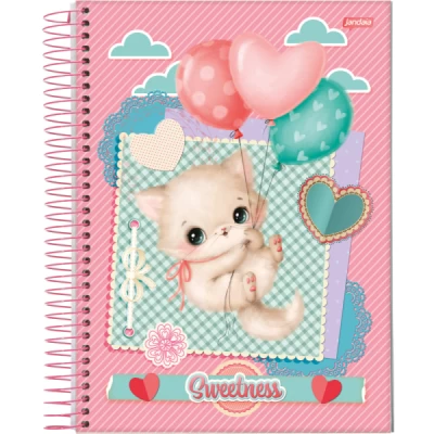 CADERNO ESPIRAL 1/4 CD 80FLS - SWEETNESS