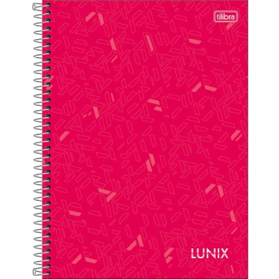 Caderno Espiral Capa Dura Universitário 16 Matérias Lunix 256 Folhas - Tilibra