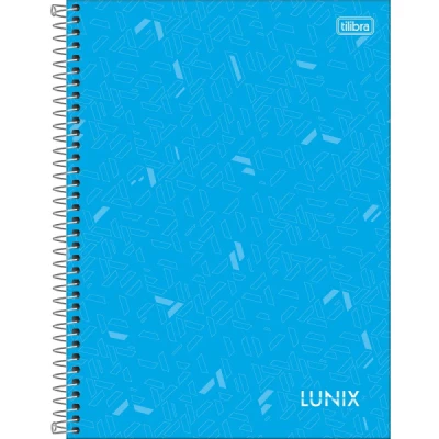 Caderno Espiral Capa Dura Universitário 16 Matérias Lunix 256 Folhas - Tilibra