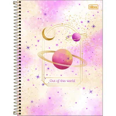 Caderno Espiral Capa Dura Universitário 1 Matéria Magic 80 Folhas