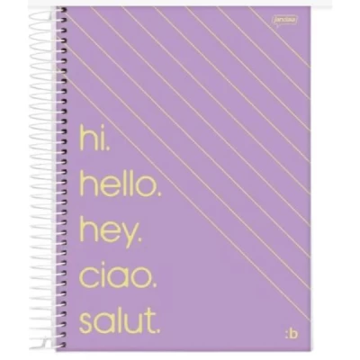 Caderno 1/4 Espiral CD 80fls Jandaia Bright - Jandaia