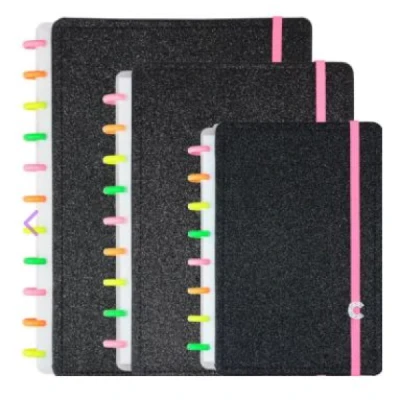 CADERNO INTELIGENTE  - LETS GLITTER NEON BLACK