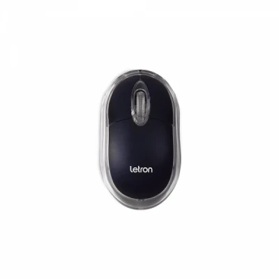 Mouse Óptico Com Led 3 Botões E 800Dpi, Usb Preto 1601 Letron