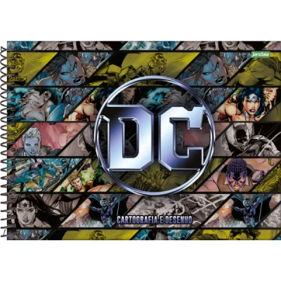 CADERNO DESENHO ESPIRAL 275X200MM CD CART 80FLS DC COMICS