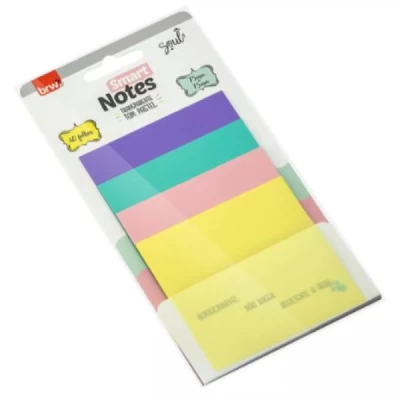 Bloco Smat Notes 76X76 Transparente Pastel 4 Blocos com 40 Folhas BA7661 BRW