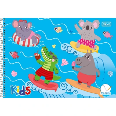 Caderno Meia Pauta Espiral CD KIDS Masculino 40 Fls - Tilibra