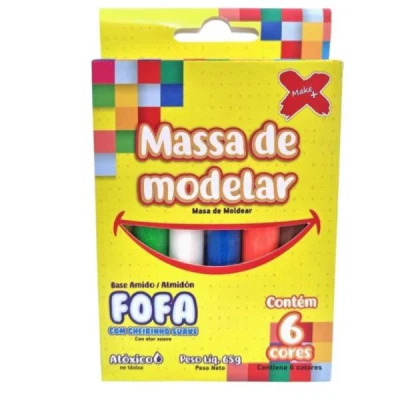 MASSA MODELAR 6 CORES 65GR FOFA MAKE +