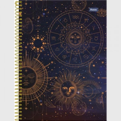 Caderno colegial Cosmos 80 fls - 1 Mat - Foroni