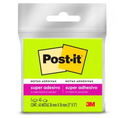 Bloco de Notas Super Adesivas Post-it Verde 76 mm x 76 mm - 45 folhas