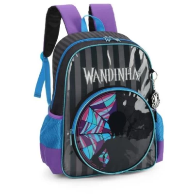 Mochila Infantil Wandinha M Preta - Luxcel - IS39841WD-PT