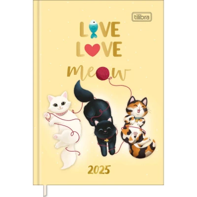 AGENDA COSTURADA PURRFECT CATS 176F 105X148MM TILIBRA