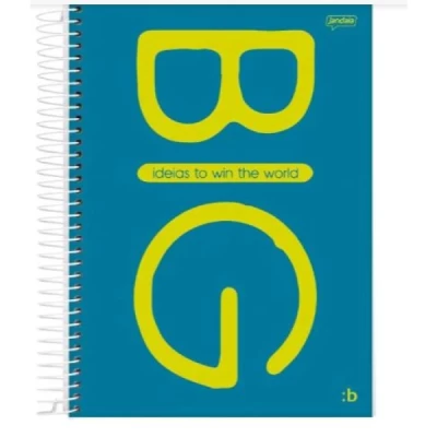 Caderno 1/4 Espiral CD 80fls Jandaia Bright - Jandaia