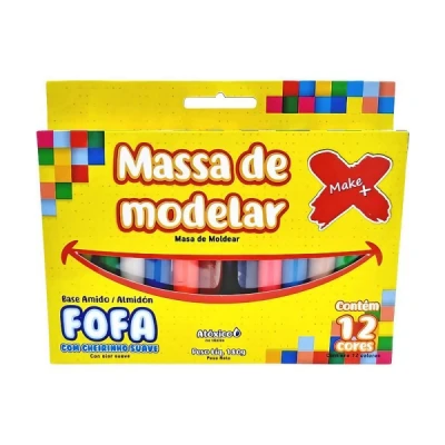 MASSA PARA MODELAR FOFA 12/CORES 180G MAKE+