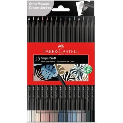 LAPIS DE COR C/15 SUPERSOFT NEUTRAS 120715SOFTCN FABER-CASTELL