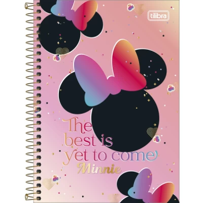 Caderno Espiral Capa Dura 1/4 Minnie 80 Folhas - Tilibra