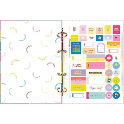 Caderno Argolado Cartonado Colegial Be Nice 160 Folhas