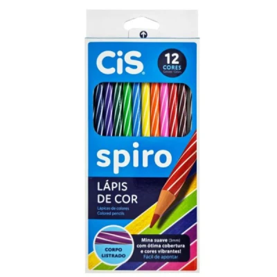 LAPIS DE COR C/12 CORES CIS SPIRO