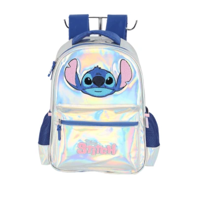 MOCHILA INFANTIL STITCH PRATA IS41681SC- LUXCEL