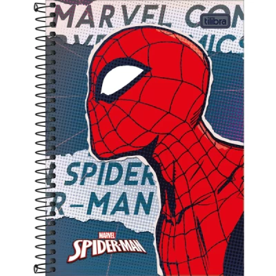 Caderno Espiral Capa Dura 1/4 Spider-Man 80 Folhas