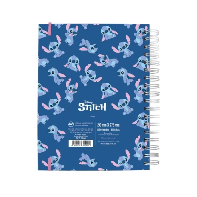 Caderno Smart Universitário 10 Matérias com Folhas Tira e Põe Stitch – 3696