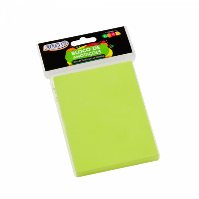 Bloco smart notes 76x102mm - verde neon - 100fls -  BRW (BA7504)