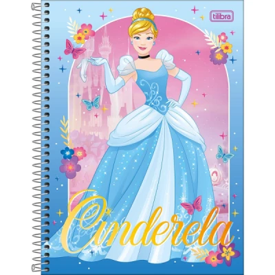 CADERNO ESPIRAL CAPA DURA UNIVERSITÁRIO 1 MATÉRIA PRINCESAS FIT 80 FOLHAS - TILIBRA