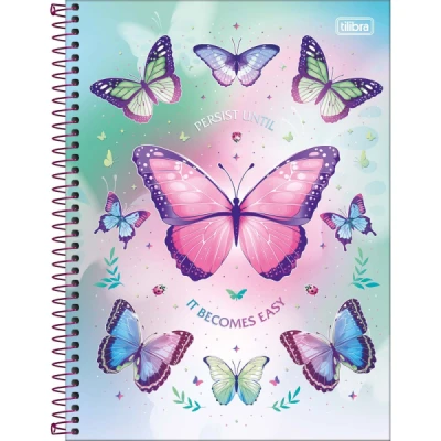 Caderno Espiral Capa Dura Universitário Connect 1 Matéria Daisy 80 Folhas