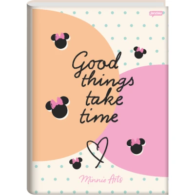 CADERNO BROCHURA 1/4 CD 80F MINNIE ARTS JANDAIA