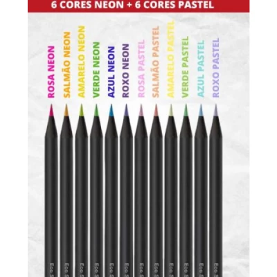 LAPIS DE COR C/12 SUPERSOFT NEON + PASTEL FABER CASTELL