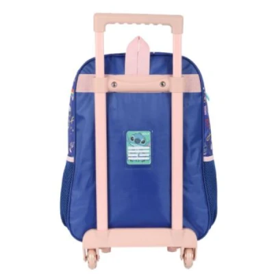 Mochila Infantil com Rodinha Stitch G Azul - Luxcel