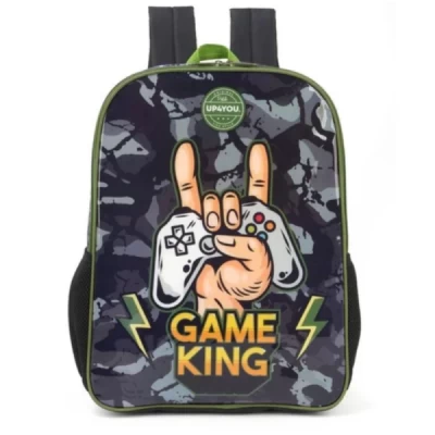 Mochila Up4you Game King 37641 - Masculino - Verde+Pret