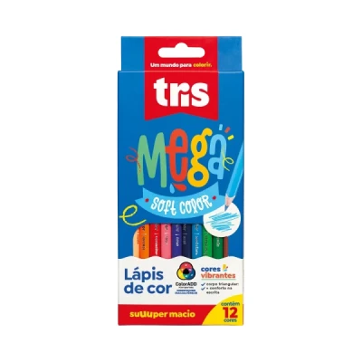 LAPIS DE COR C/12 MEGA SFTCOLOR R.684116 TRIS