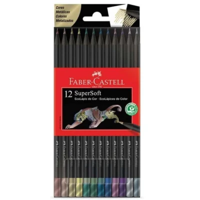 LAPIS DE COR C/12 SUPERSOFT METALICA 120712SOFTMET FABER-CASTELL