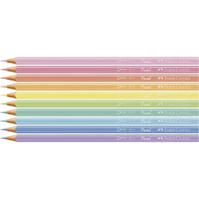 Lápis de Cor Triangular EcoLápis Pastel 10 Cores Faber-Castell