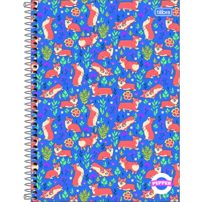 CADERNO ESPIRAL CAPA DURA UNIVERSITÁRIO 10 MATÉRIAS PEPPER FEMININO 160 FOLHAS