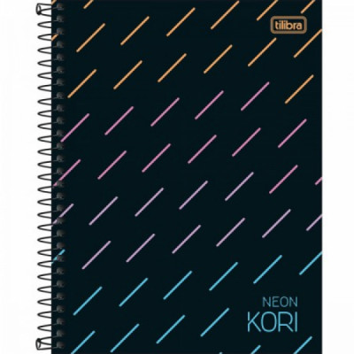 Caderno Colegial Neon Kori - 80fls - Miolo Cores Neon