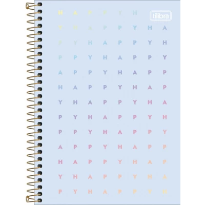 Caderno Espiral Capa Dura 1/4 Happy 80 Folhas - Tilibra