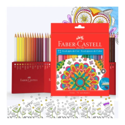 LAPIS DE COR C/72 +1APONTADOR 120172G FABER-CASTELL