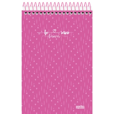 CADERNO ESPIRAL 1/4 SUPERIOR 80FLS – BE MINE