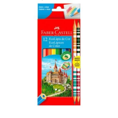 Ecolapis de Cor 12 Cores + 2 Bicolor - Faber-Castell