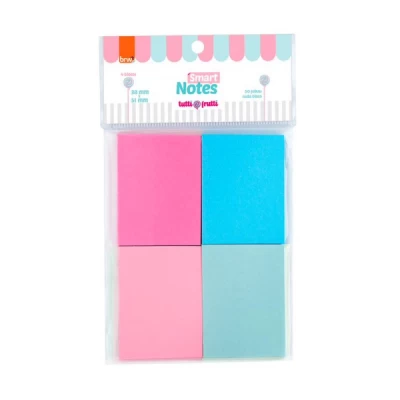 Bloco smart notes 38x51mm- tutti-frutti - 50fls - 4blocos BRW BA3890